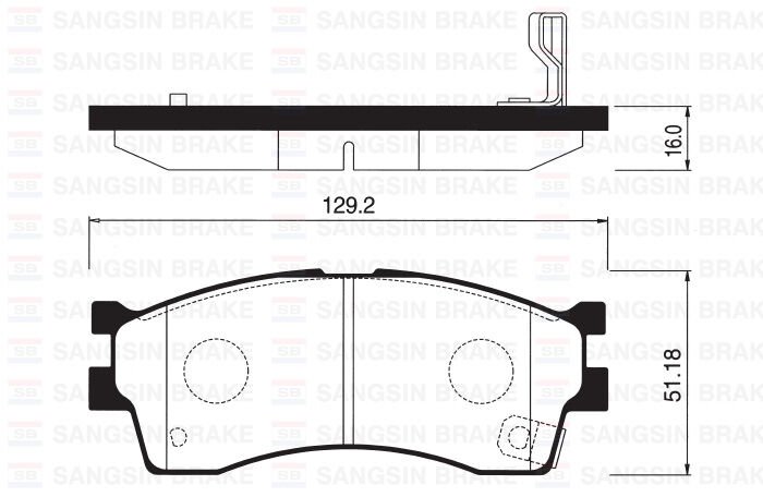 ÖN BALATA KIA RIO 1.3-1.5 02 CLARUS 1.8İ 16V-2.0İ 16V 96 GDB3285-GDB3245-SANGSIN-0K2N13328Z-WVA23873