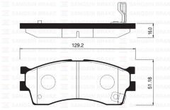 ÖN BALATA KIA RIO 1.3-1.5 02 CLARUS 1.8İ 16V-2.0İ 16V 96 GDB3285-GDB3245-SANGSIN-0K2N13328Z-WVA23873