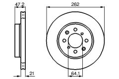 ÖN FREN AYNASI HAVALI ROVER 200 216GSİ 216GTİ 220GSİ 400 414GSİ 416GTİ 420 CABRIOLET 214 1990-1996-BOSCH 0986478657-GBD90830-GBD90820-EGP1143-EAP9579
