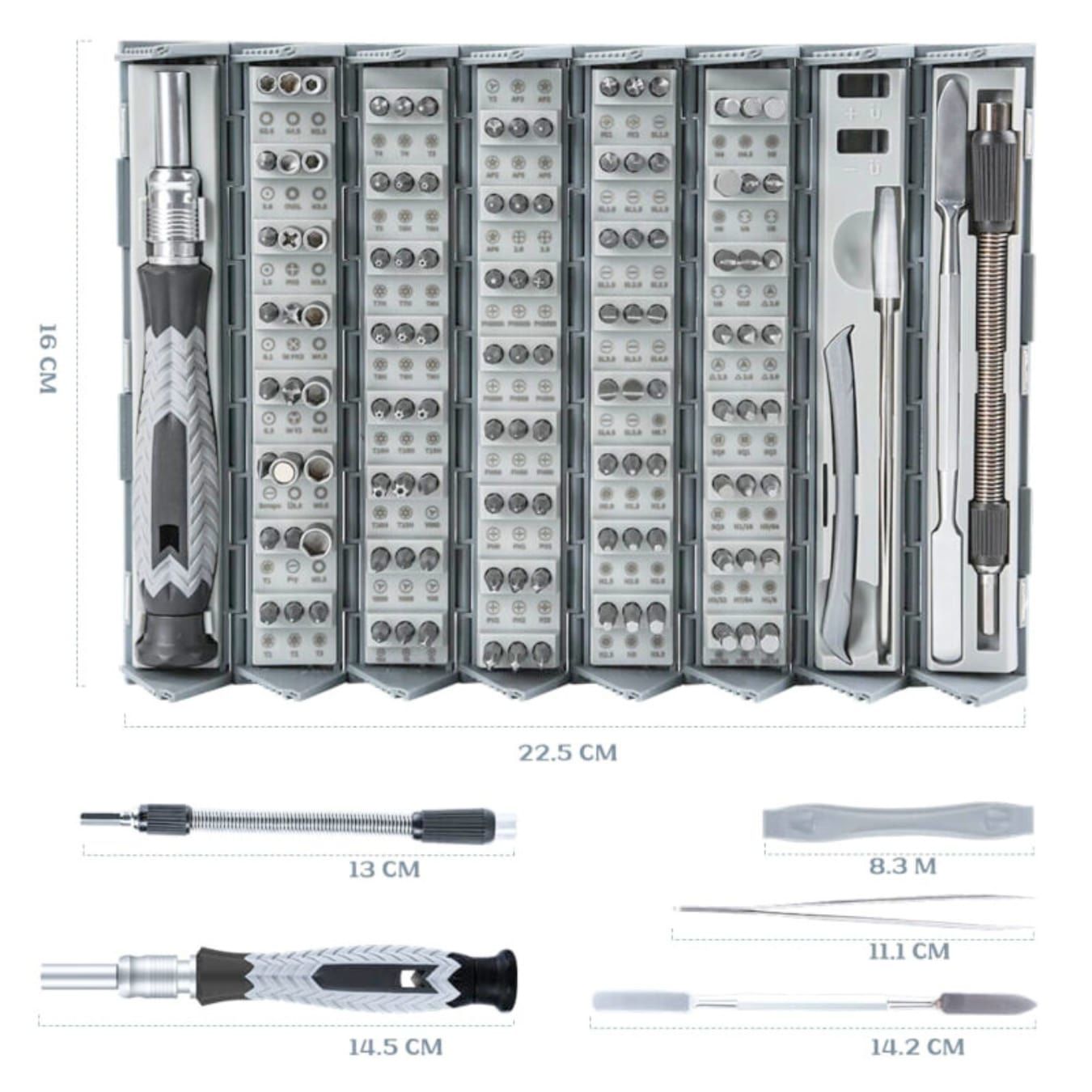 UF-Tools KS-840116 Hassas 126 Parça Bits Uçlu Tornavida Seti