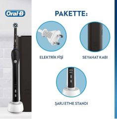 Oral-B Pro 750 Şarj Edilebilir Diş Fırçası Cross Action Siyah