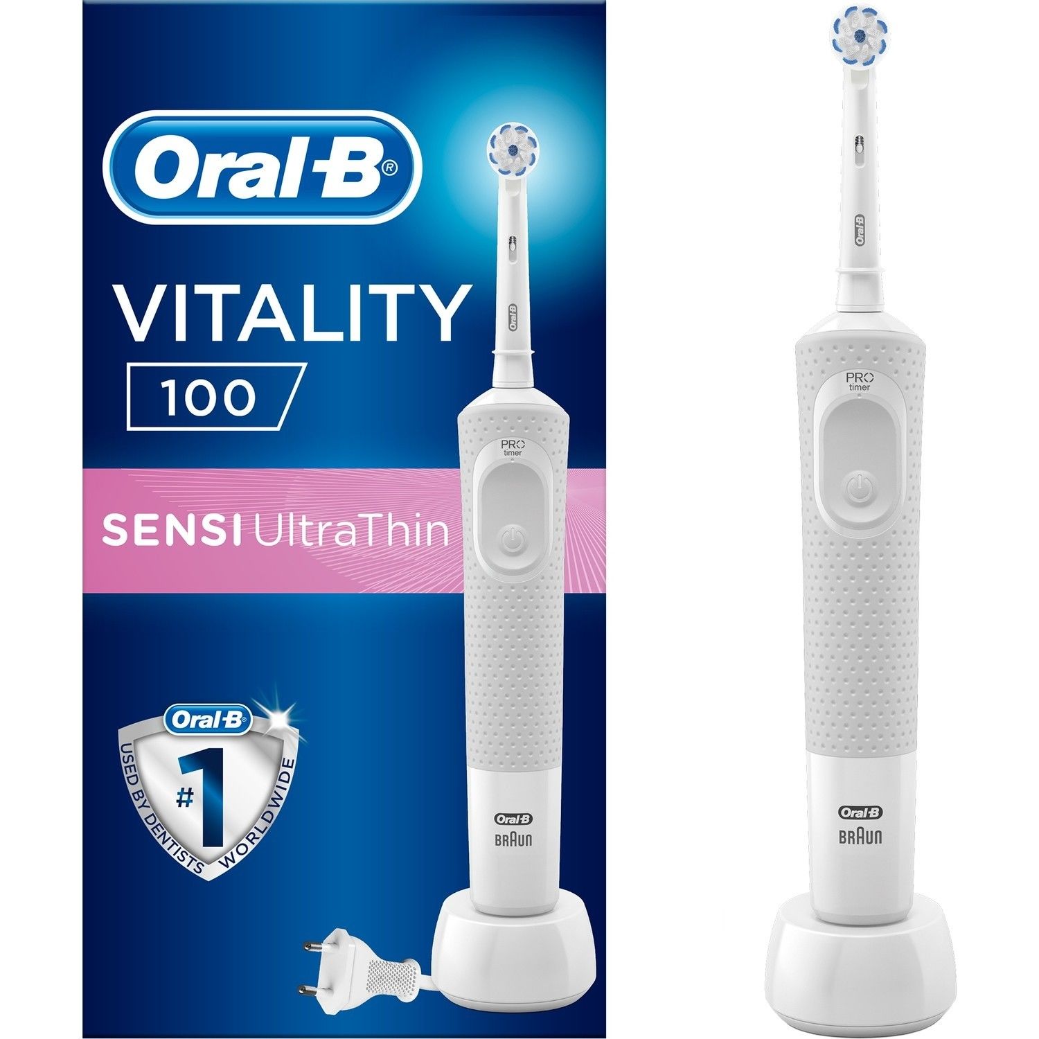 Oral-B Vitality D100 Braun Sensı Ultra Thin Şarjlı Diş Fırçası