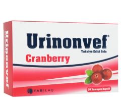 Urinonvef Cranberry Takviye Edici Gıda 30 Yumuşak Kapsül
