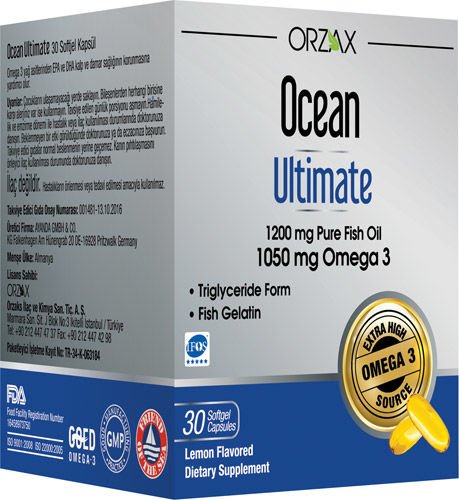 Orzax  Ultimate 1200 Mg Balık Yağı 30 Kapsül