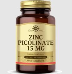 Solgar Zinc Picolinate 15 Mg 100 Kapsül