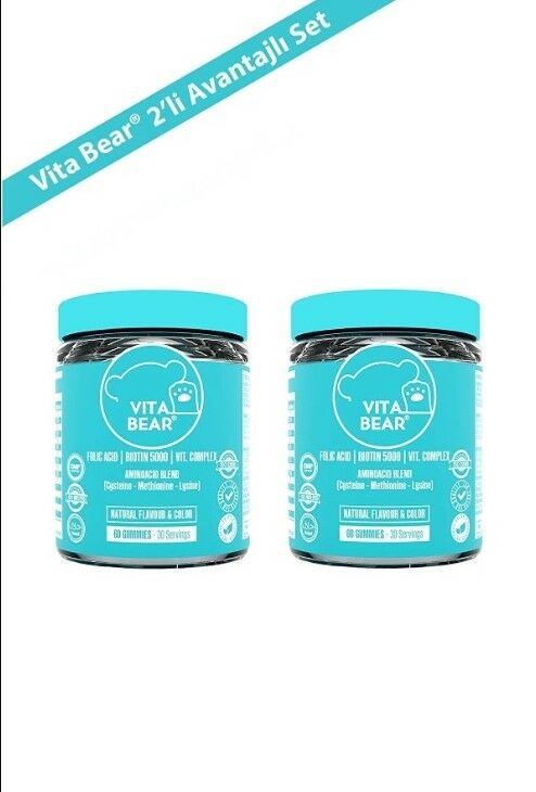 Vita Bear Strong Hair Gummy Vitamin 60 Adet X 2