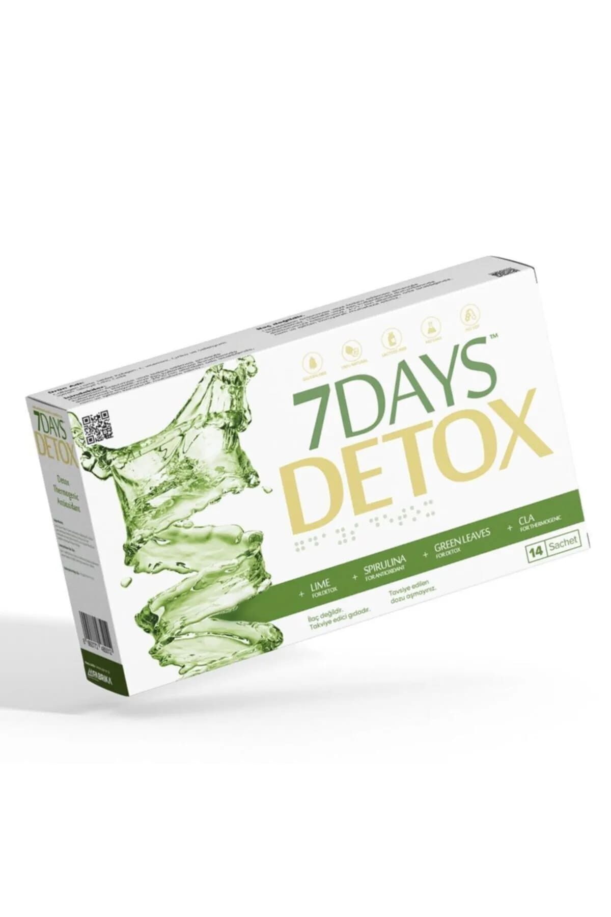 7DAYS 7 Days Detox - Spirulina Cla Yeşil Çay Ve Lime - 14 Saşe