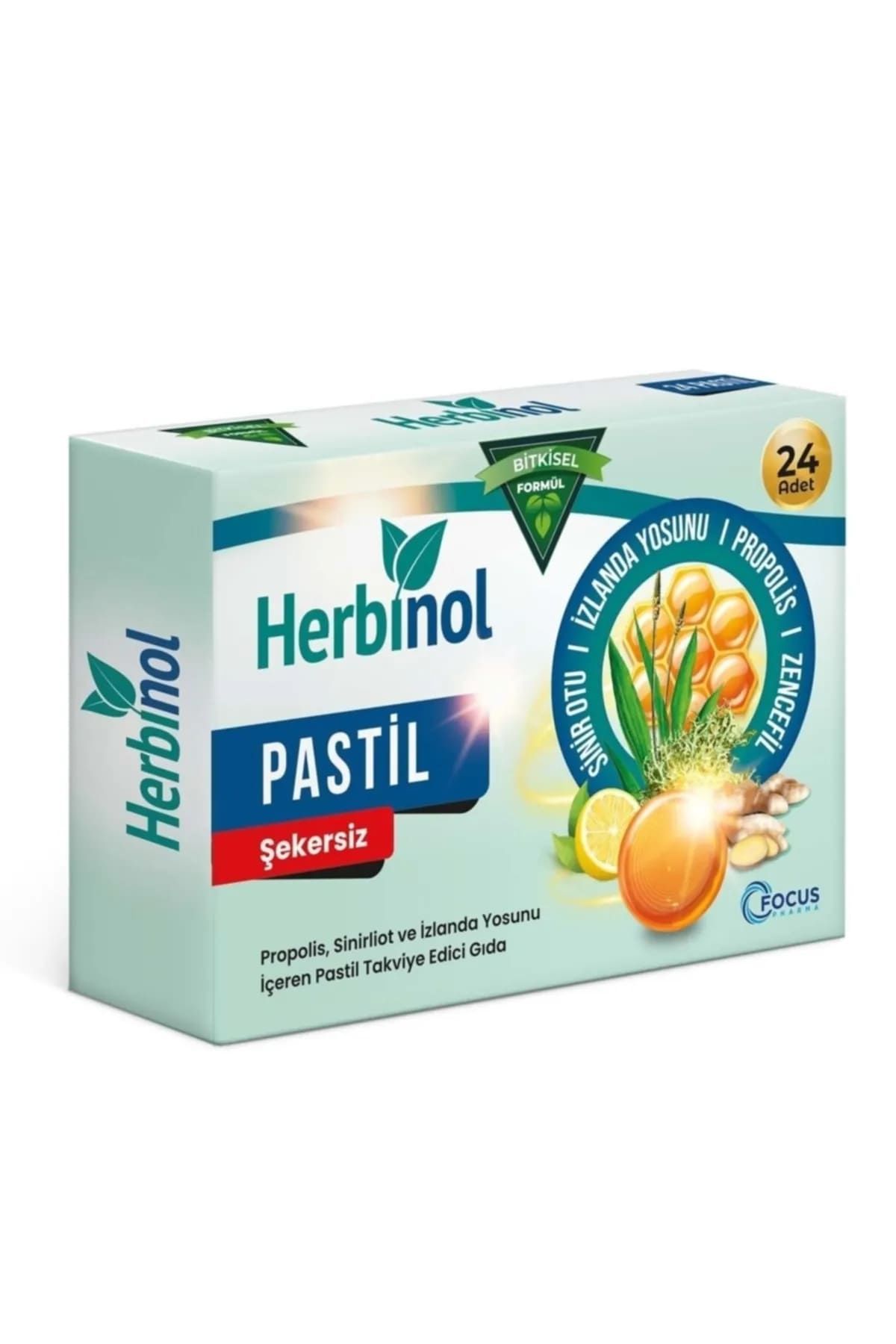 Focus Pharma Herbinol Pastil Şekersiz 24 Adet