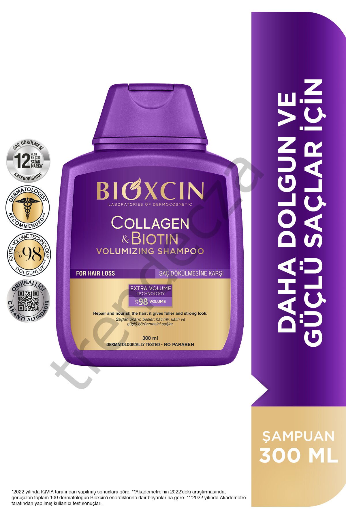 Bioxcin Collagen & Biotin Ekstra Hacim & Dolgunlaştırıcı Şampuan 300 Ml - 2 Li Avantaj Seti