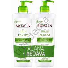 Bioxcin Acnium Sebum Dengeleyici Yüz Yıkama Jeli 500 ml + 500 ml Avantaj Paket