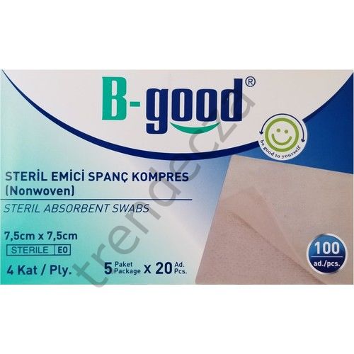 B-Good Steril Emici Spanç Kompres 7.5 cm X 7.5 cm 100'lü
