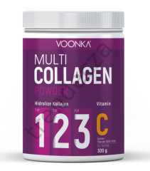 Voonka Multi Collagen Powder Tip I.II.III ve Vitamin C 300gr