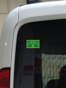 Adige Çerkes Bayrak Color Sticker Etiket - 8x5 cm