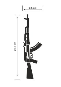 KLS-47 Folyo Kesim Etiket Siyah 22.5 x 6,5 cm