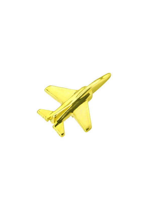 16EF Uçak Rozet 2.5 cm x 1.9 cm - Gold Görümümlü