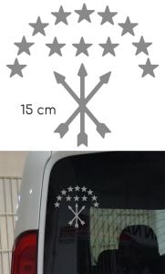 Adige Bayrak Folyo Etiket Gümüş Yaldız 15 cm