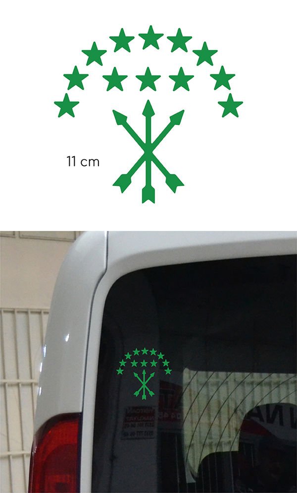 Adige Bayrak Folyo Etiket Yeşil 11 cm