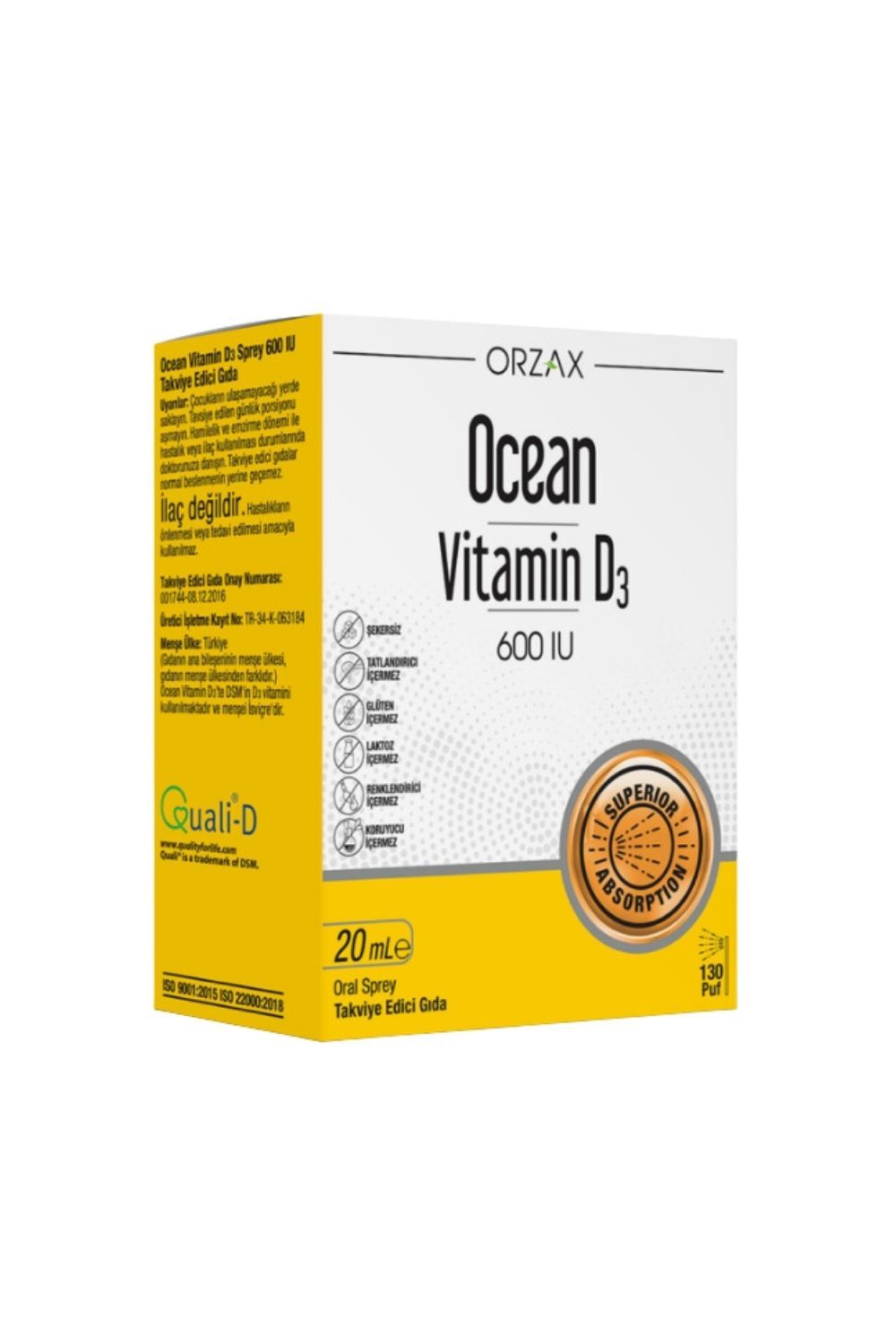 Ocean Vitamin D3 600IU Sprey 20 ml