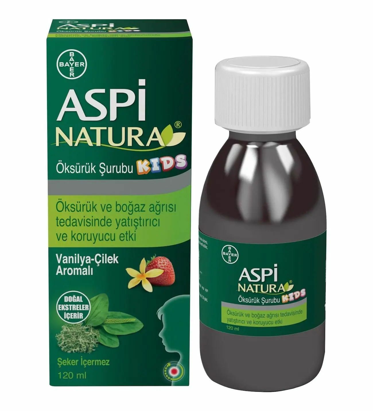 Aspinatura Kids Öksürük Şurubu Vanilya ve Çilek 120 ml