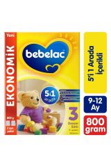 Bebelac 3 Devam Sütü 800 gr (9-12 Ay)