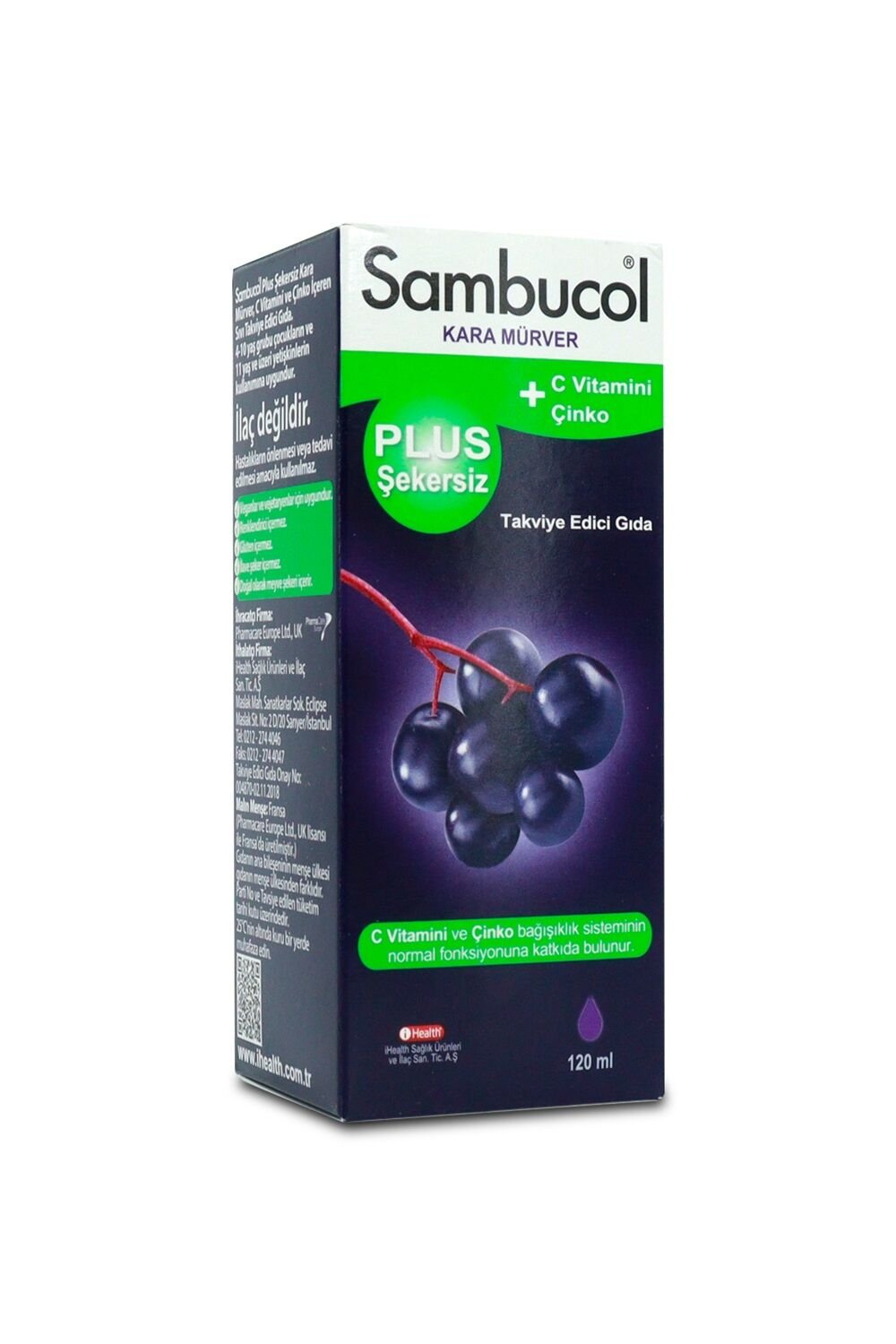 Sambucol Plus Şekersiz Şurup 120 ml