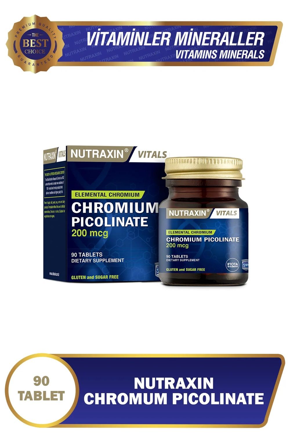 Nutraxin Chromium Picolinate 200 Mcg 90 Tablet