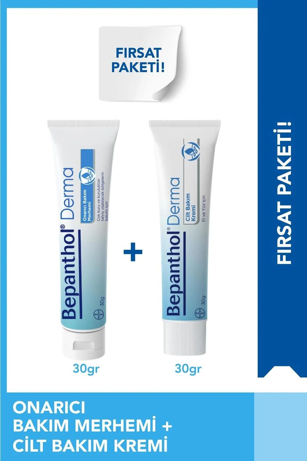 Bepanthol Avantajlı Günlük Bakım Seti (Derma Onarıcı Bakım Merhemi 30 gr & Derma Cilt Bakım Kremi 30 gr)