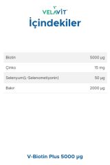 Velavit V-Biotin Plus 5000 mcg 60 Tablet
