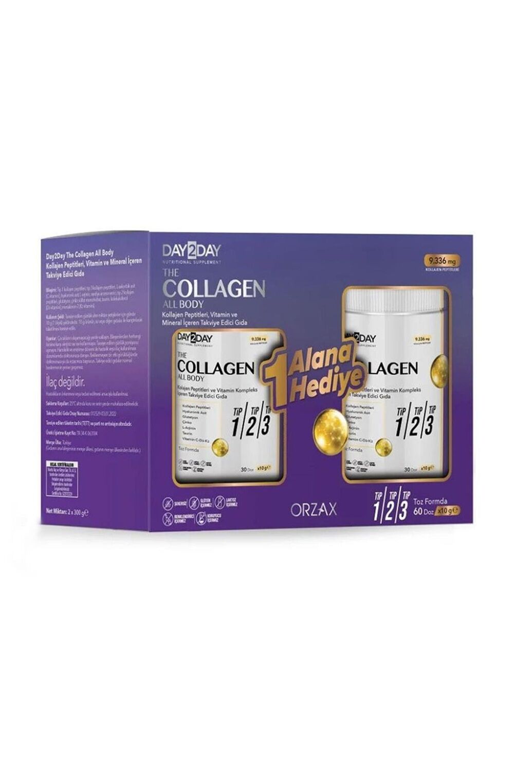 Day2Day The Collagen All Body Toz 300 Gr - 1 Alana 1 Bedava