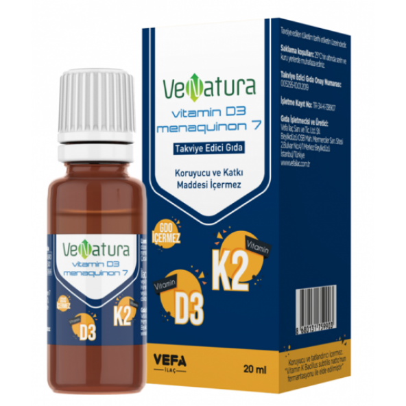 Venetura D3K2 Menaquinon 20 Ml Damla