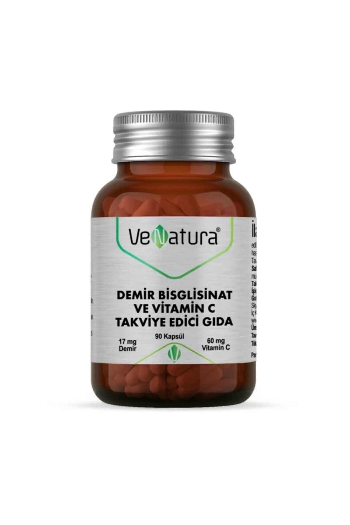 Venatura Demir Bisglisinat ve Vitamin C 90 Kapsül