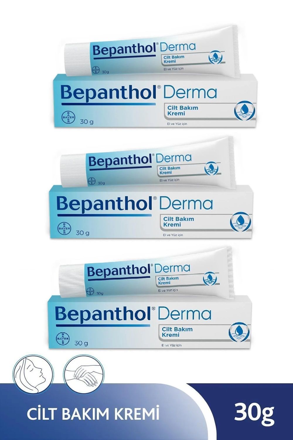 Bepanthol Derma Cilt Bakım Kremi 30 gr x 3 Adet