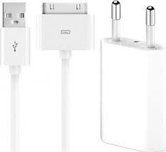 iPhone Uyumlu 4/4S USB Adaptör + Şarj Kablosu