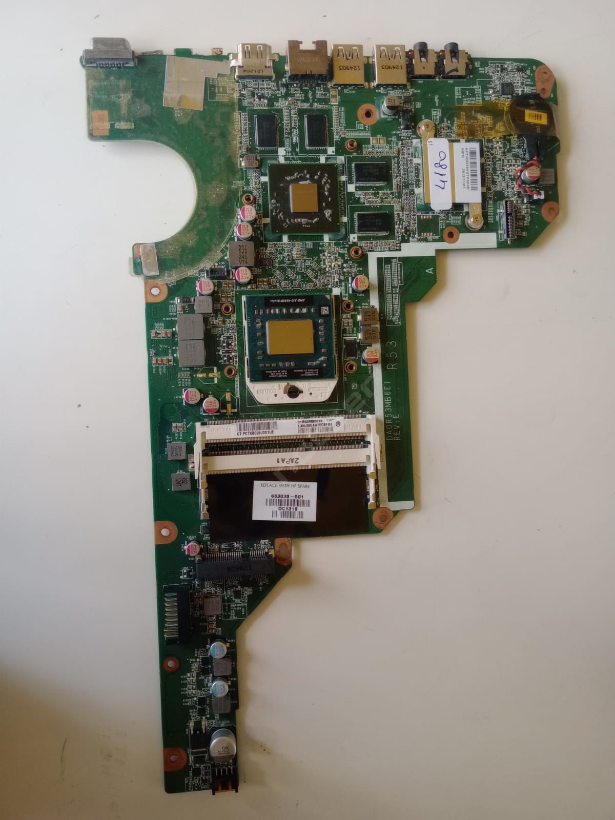 HP G6-2000  DAOR53MB6E1 REW E AMD A10CPU + 3000 GPU Anakart