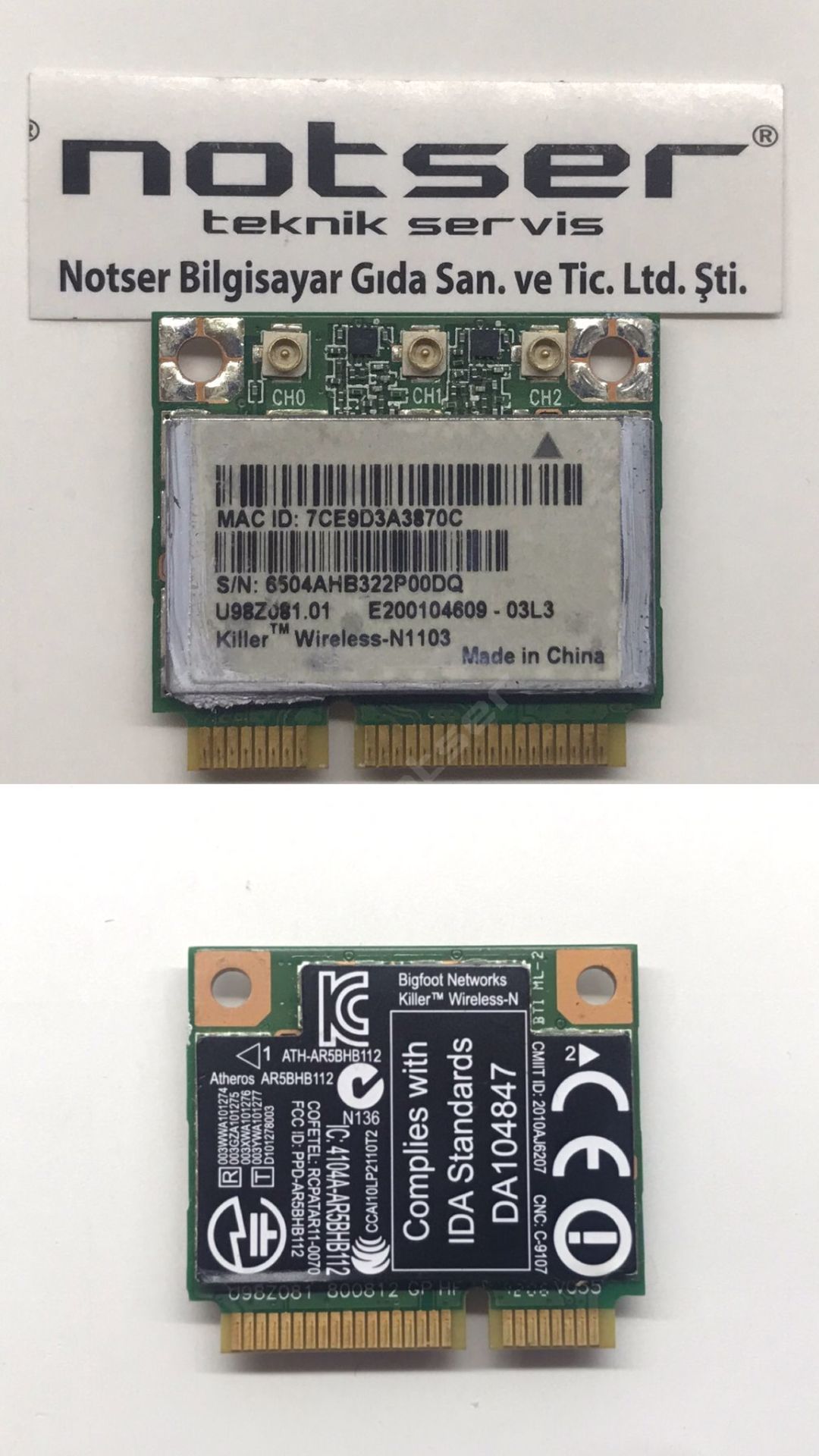 Atheros AR5BHB112  Kısa Tıp Mini PCI wifi kart