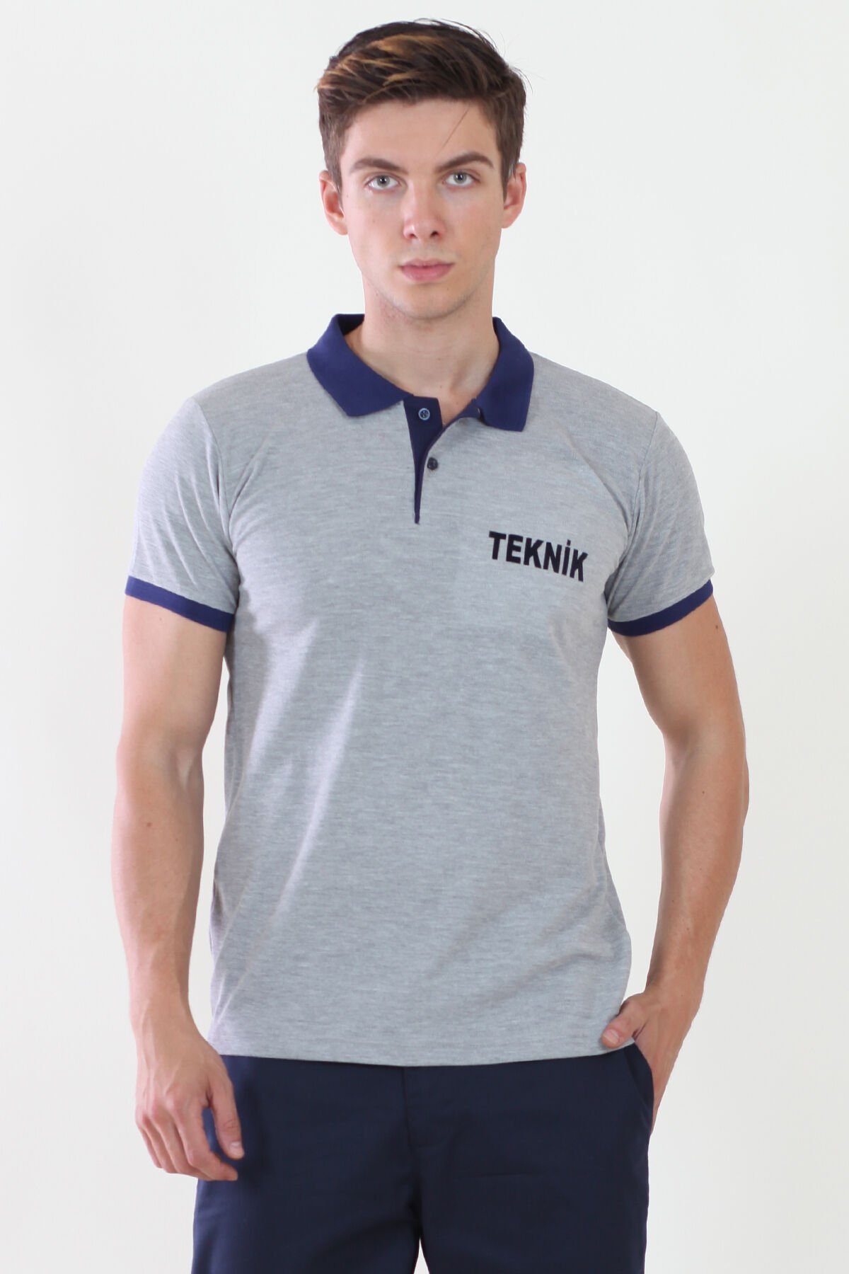 Polo Yaka Baskılı Tshirt