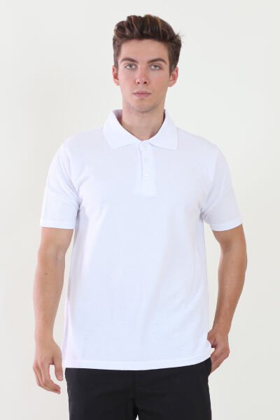 Polo Yaka Beyaz Tshirt