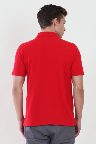 Polo Yaka Kırmızı Tshirt