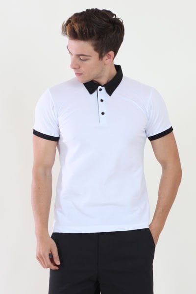 Polo Yaka Düğmeli Gömlek Yaka Modelli Tshirt