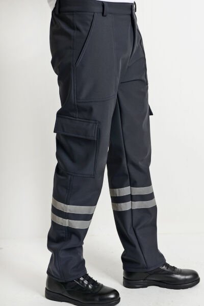 Motorcu Reflektif Şeritli Softshell Pantolon