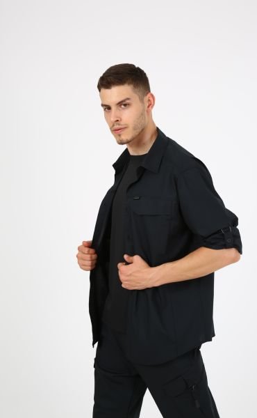 Monel Outdoor Siyah Tactical Gömlek Taktik Giyim Ripstop Gömlek