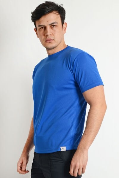 Monel Dry Touch Sporcu Outdoor Saks Mavi Tshirt