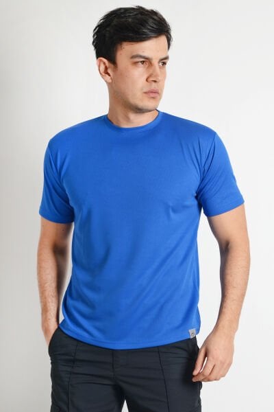 Monel Dry Touch Sporcu Outdoor Saks Mavi Tshirt