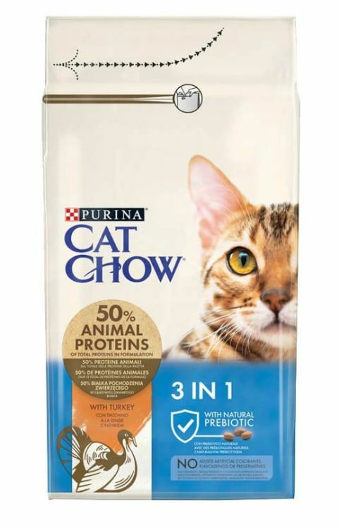 Cat Chow 3 In 1 Hindi Etli Yetişkin Kedi Maması 1.5 Kg