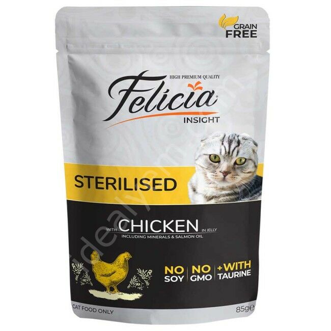 Felicia Tavuklu Sterilised Kedi Pouch Mama 85 Gr