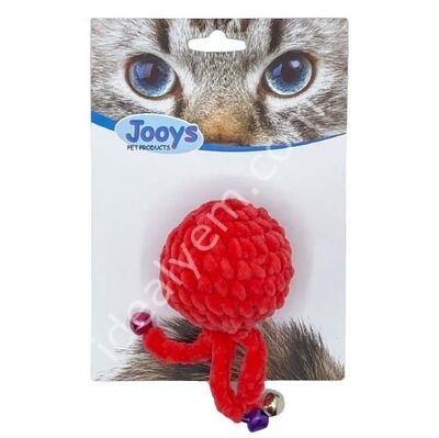 Jooys Kadife Ahtapot Top Sesli Kedi Oyuncağı 5x5 Cm