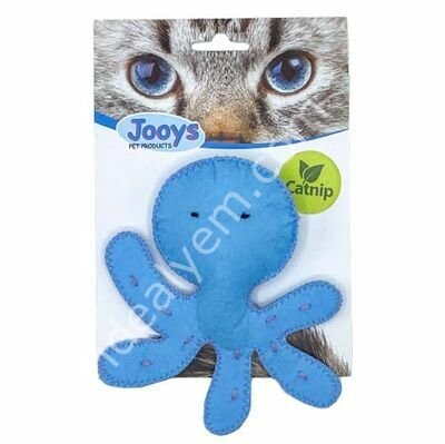 Jooys Kumaş Catnip (Kedi Otlu) Ahtapot Kedi Oyuncağı 10x12 Cm