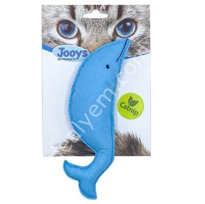 Jooys Kumaş Catnip (Kedi Otlu) Balina Kedi Oyuncağı 17x5 Cm