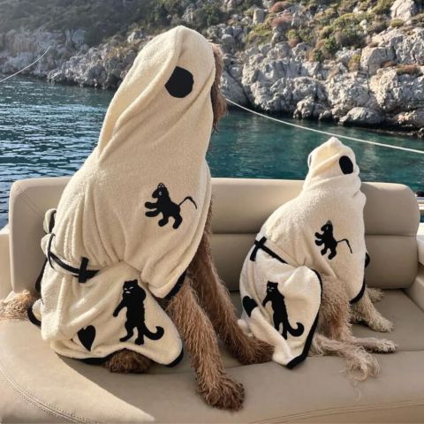 Umbra Siyah Köpek Bornozu