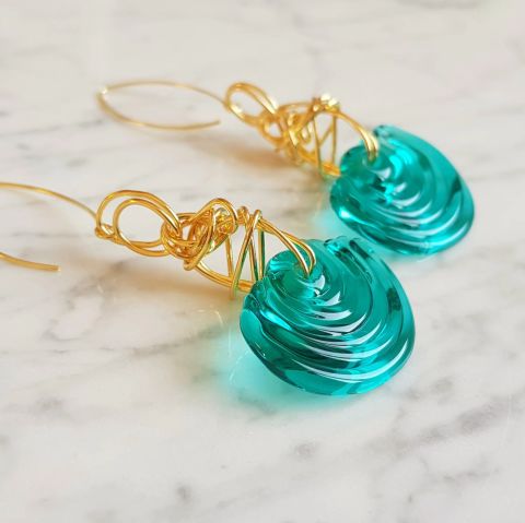 Turquoise Wave Earrings